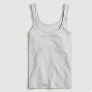 NEW Jcrew PERFECT-FIT SHELF-BRA TANK TOP grey tank top